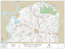 Wilkinson County Mississippi 2019 Wall Map