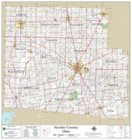 Hardin County Ohio 2022 Wall Map