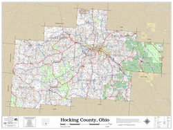 Hocking County Ohio 2019 Wall Map