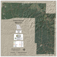 Iron County Missouri 2024 Aerial Wall Map