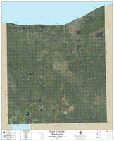 Luce County Michigan 2022 Aerial Wall Map