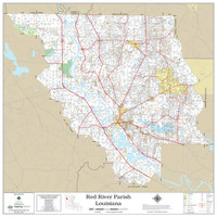 Red River Parish Louisiana 2020 Wall Map