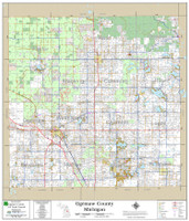 Ogemaw County Michigan 2024 Wall Map