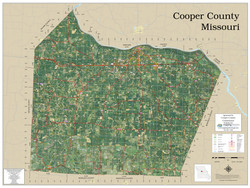 Cooper County Missouri 2023 Aerial Wall Map