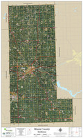 Miami County Indiana 2023 Aerial Wall Map