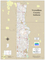 Vermillion County Indiana 2023 Wall Map