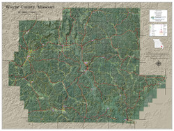 Wayne County Missouri 2020 Aerial Wall Map