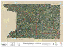 Columbia County Wisconsin 2024 Aerial Wall Map
