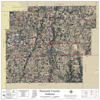 Hancock County Indiana 2024 Aerial Wall Map