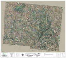 Logan County Ohio 2024 Aerial Wall Map