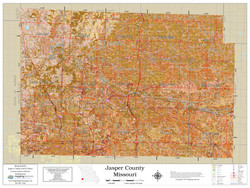 Jasper County Missouri 2021 Soils Wall Map