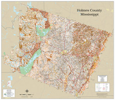 Holmes County Mississippi 2024 Soils Wall Map