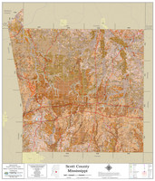 Scott County Mississippi 2022 Soils Wall Map