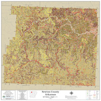 Newton County Arkansas 2022 Soils Wall Map