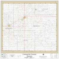 Comanche County Kansas 2022 Wall Map