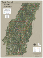 West Carroll Parish Louisiana 2022 Aerial Wall Map