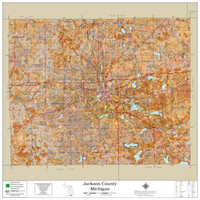 Jackson County Michigan 2022 Soils Wall Map