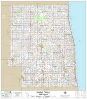 Sanilac County Michigan 2022 Wall Map