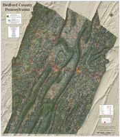 Bedford County Pennsylvania 2023 Aerial Wall Map