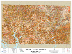 Ozark County Missouri 2023 Soils Wall Map