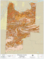 Sebastian County Arkansas 2023 Soils Wall Map