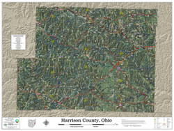 Harrison County Ohio 2023 Aerial Wall Map