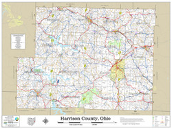 Harrison County Ohio 2023 Wall Map