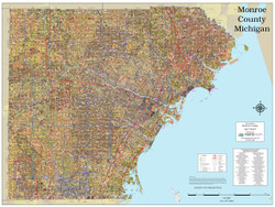 Monroe County Michigan 2023 Soils Wall Map