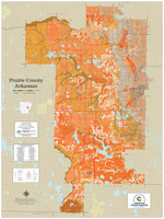 Prairie County Arkansas 2023 Soils Wall Map