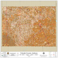Pulaski County Indiana 2023 Soils Wall Map