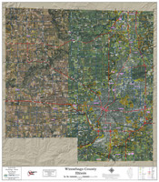 Winnebago County Illinois 2023 Aerial Wall Map