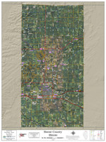 Boone County Illinois 2023 Aerial Wall Map