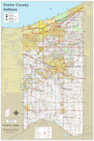 Porter County Indiana 2023 Wall Map