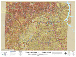 Warren County Pennsylvania 2023 Soils Wall Map