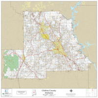 Chilton County Alabama 2024 Wall Map