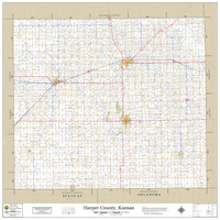 Harper County Kansas 2024 Wall Map