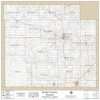 Barber County Kansas 2024 Wall Map