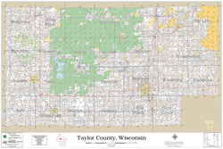 Taylor County Wisconsin 2024 Wall Map