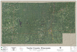 Taylor County Wisconsin 2024 Aerial Wall Map