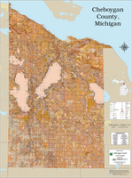 Cheboygan County Michigan 2024 Soils Wall Map