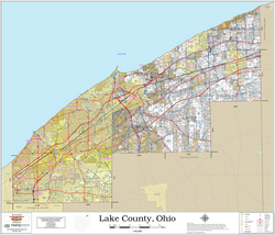 Lake County Ohio 2025 Wall Map
