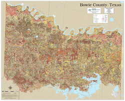 Bowie County Texas 2025 Soils Wall Map