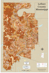 Leflore County Mississippi 2026 Soils Wall Map