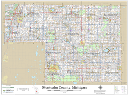 Montcalm County Michigan 2026 Wall Map