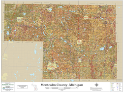 Montcalm County Michigan 2026 Soils Wall Map