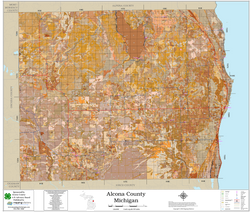 Alcona County Michigan 2026 Soils Wall Map