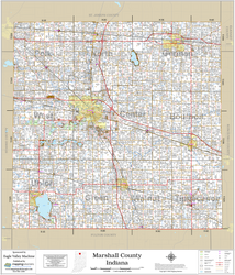 Marshall County Indiana 2026 Wall Map