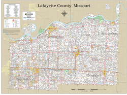 Lafayette County Missouri 2026 Wall Map