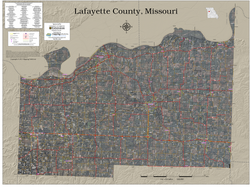 Lafayette County Missouri 2026 Aerial Wall Map