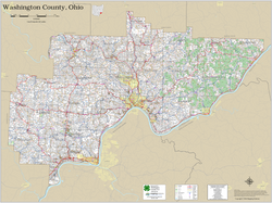 Washington County Ohio 2026 Wall Map